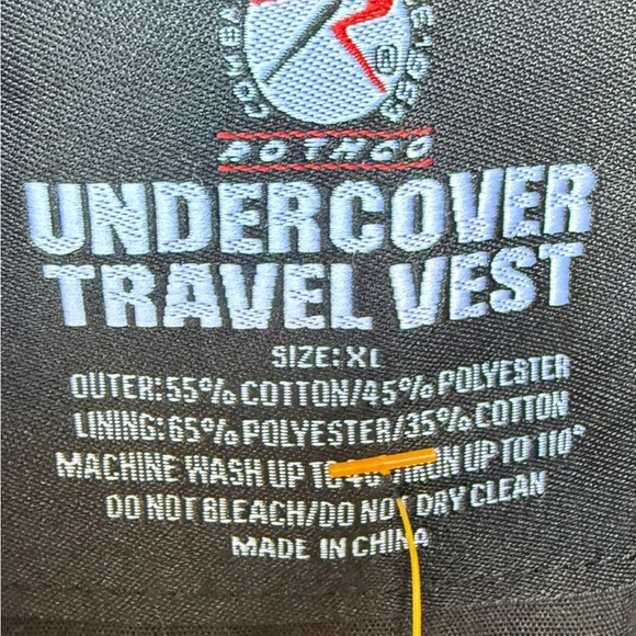 ROTHCO Undercover Travel Vest Size XL Black 12 pockets Secret Carry Discreet CCW - Picture 5 of 10